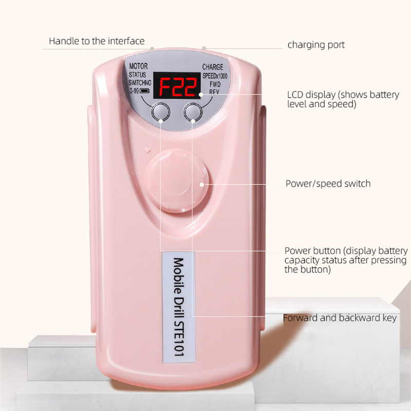 30000/35000RPM punjiva električna bušilica za nokte s HD LCD zaslonom Nail Master za manikuru Alati za uređivanje noktiju i noktiju na nogama