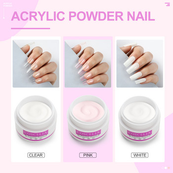 COSCELIA Full Acrylic Nail Kit With Nail Acrylic Liquid Nail Art Decorations Tips All For Manicure Nail Kit Εργαλεία για μανικιούρ