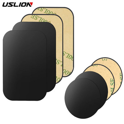 USLION mágneses fémlemez mágneses autótelefon tartóhoz univerzális vaslemez matrica állvány mobiltelefon mágnestartó tartóhoz