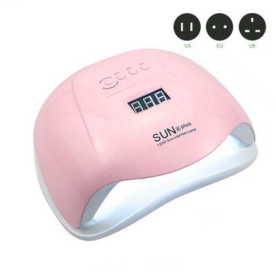 120 W-os kétkezes LED körömlámpa Körömszárító Minden zselé a manikűrhöz Pecicure 10/30/60/99s időzítési mód LCD kijelző mozgásérzékelő