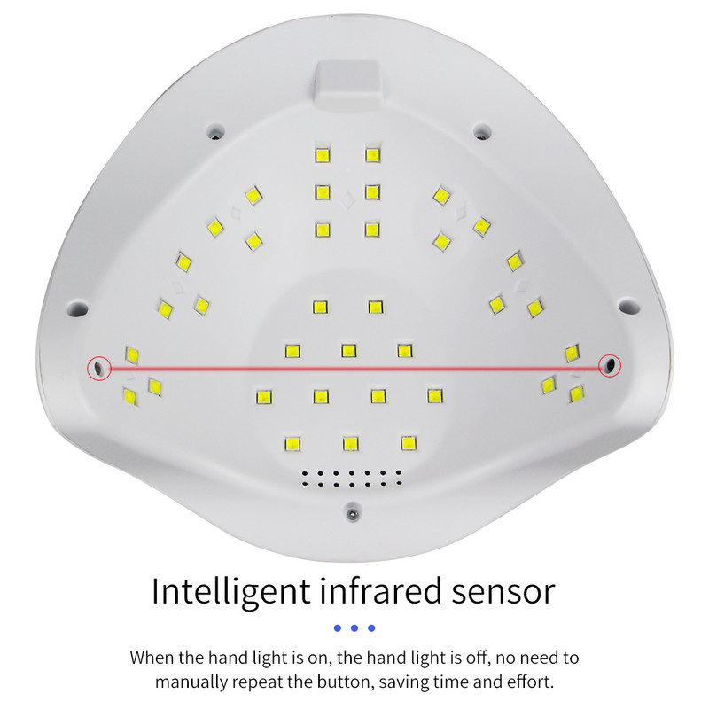 120 W-os kétkezes LED körömlámpa Körömszárító Minden zselé a manikűrhöz Pecicure 10/30/60/99s időzítési mód LCD kijelző mozgásérzékelő