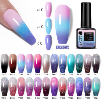 UR SUGAR 42Pcs 7,5ml Thermal Nail Gel Polish Σετ 3 στρώσεων Χρώμα αλλαγής UV LED Gel Vernish Glitter Soak Off Nail Art Lacquers