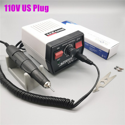 65W Strong 204 vezérlődoboz 35000RPM 30V Strong 210 102L Mikromotor Kézidarab Elektromos manikűr gép Körömfúró vágókészlet