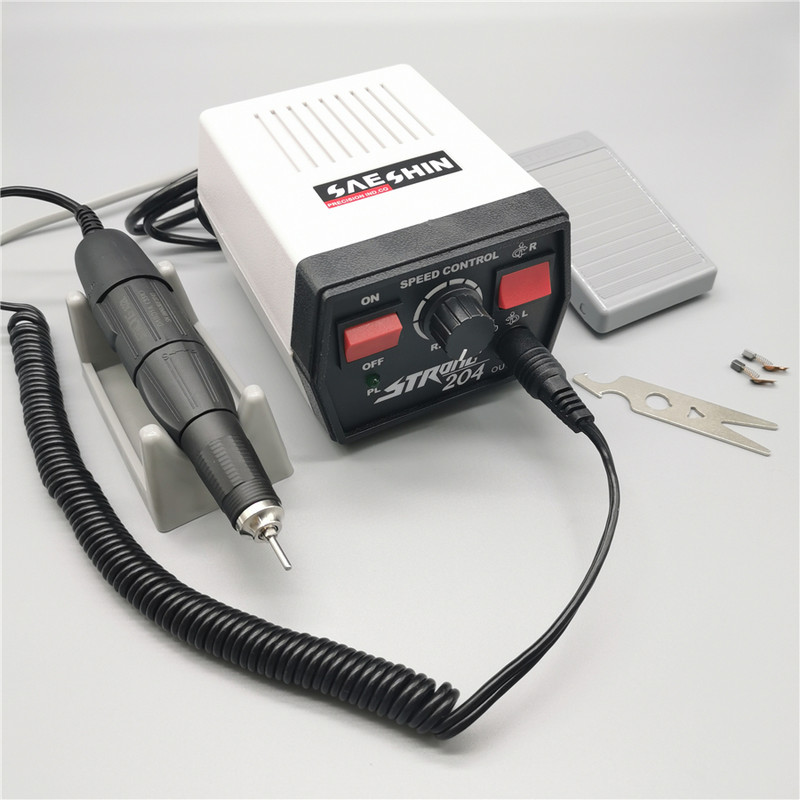 65W Strong 204 vezérlődoboz 35000RPM 30V Strong 210 102L Mikromotor Kézidarab Elektromos manikűr gép Körömfúró vágókészlet