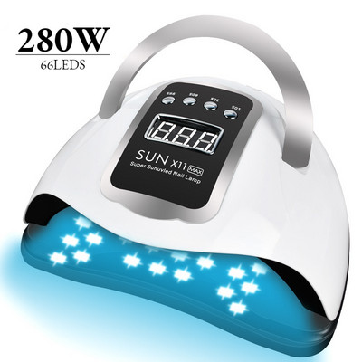 SUN X11 MAX Professional Nail Drying Lamp for Manicure 66LEDS Gel Polish Drying Machine with Large LCD UV LED Lamp Nail