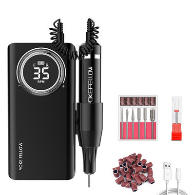 Stroj za bušenje noktiju od 35000 RPM za glodanje akrilnog gela, rezanje s načinom pauze Brusilica za nokte, profesionalni stroj za salon za nokte