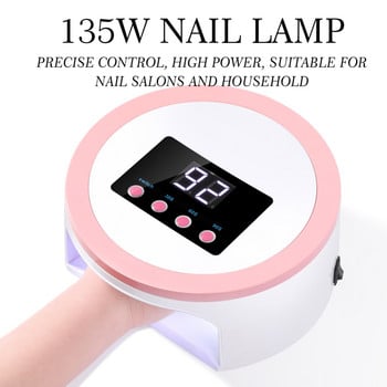 Λάμπα 135W Mini UV LED USB Charging Gel Polish Machine Curing Nail Dryer Lamp For Curing Nail Polish Art Manicuring Equipment