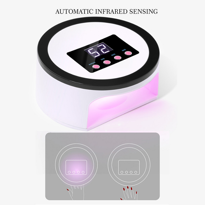 135 W-os Mini UV LED lámpa USB töltő géllakk kezelő gép körömszárító lámpa körömlakk művészet ápoló felszereléséhez