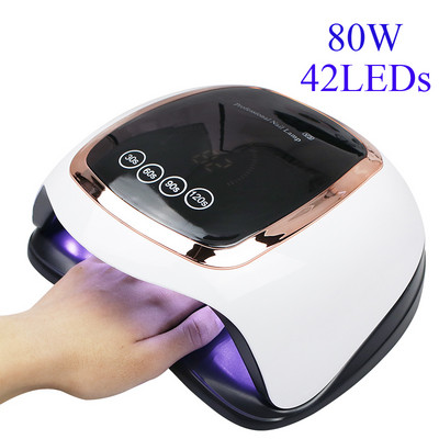 120 W nagų lempa manikiūrui 60 šviesos diodų kietėja visų rūšių geliai UV LED nagų džiovintuvas Dvigubas rankų greitas džiovinimo salonas Naudokite nagų dailės priemones