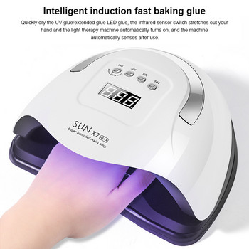 57LEDs Nail Dryer 220W Smart Sensing UV Lamp Machine Manicure Nails Art Tool Gel Polish Professional Quick Dry LED Nail Lights