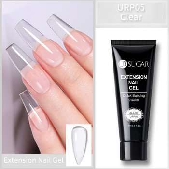 UR SUGAR 9/7/4Pcs Quick Extension Nail Gel Kit for Manicure Finger Extend Acryl Gel Set 15ML Pink Clear Extension Gel Set