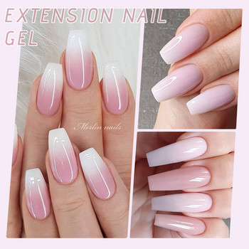 UR SUGAR 9/7/4Pcs Quick Extension Nail Gel Kit for Manicure Finger Extend Acryl Gel Set 15ML Pink Clear Extension Gel Set