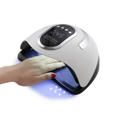 Jauna SUN X10 MAX UV LED lampa nagu želejas lakas žāvētājam ar kustības sensoru LCD displeju ātri žūstošs gēla nagu manikīra rīks