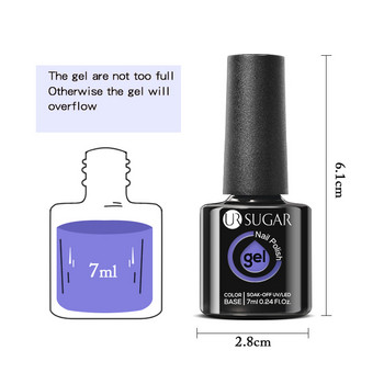 UR SUGAR 6 τμχ Star Sequin Μπλε Μωβ Glitter Nail Gel Polish Semi Permanent Soak Off UV LED Gel Ολόκληρο Σετ Βερνίκι Μανικιούρ