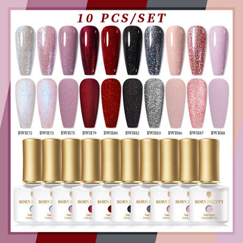 BORN PRETTY 10 Bottles/Set Spring Summer Series Color Gel Nail Polish for Nails Design Day Valentine\'s Day Nail Art Gel Polish