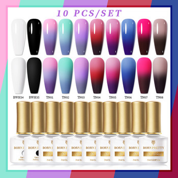 BORN PRETTY 10 Bottles/Set Spring Summer Series Color Gel Nail Polish for Nails Design Day Valentine\'s Day Nail Art Gel Polish