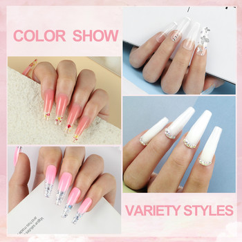 COSCELIA Poly Extension Gel Nail Kit Slip Solution Μηχανή για τρυπάνι νυχιών UV Led Lamp Glitter Tips Σετ εργαλείων διακόσμησης νυχιών