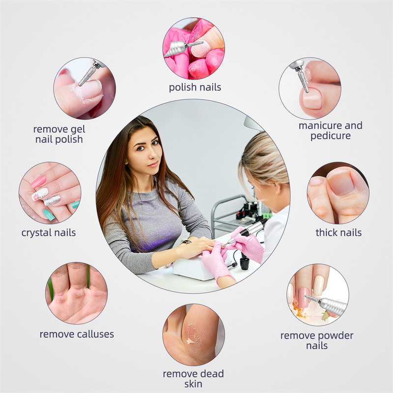 CkeyiN küünepuurimasin 35000 p/min LED-ekraan, elektriline küünelihvija, reguleeritava kiirusega frees maniküüri jaoks koos jalapedaaliga küünetööriistaga