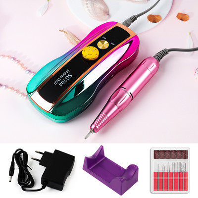 35000 RPM újratölthető körömfúrógép HD LCD kijelzővel ellátott Nail Master manikűrhöz Hordozható körömfúró gép