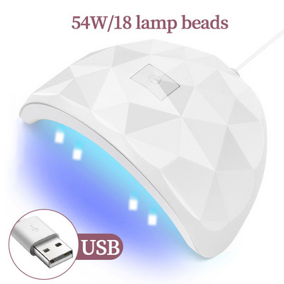 LINMANDA 54W USB lampa za sušenje gel laka za nokte Profesionalna 18 UV LED lampa Stroj za fototerapiju noktiju Alat za manikuru Oprema za salone