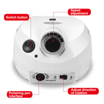 350000/20000RPM Електрическа бормашина за нокти Pro Полиране на нокти Електрическа машина за маникюр за нокти Педикюр Инструмент за ноктопластика Бормашина за нокти
