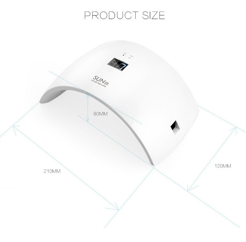 Új 24W White Light Profession LED UV lámpa SUN LED UV SUN9C Körömszárító gép Körömlakk Gél Köröm Art eszközök