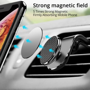 Магнитен държач за телефон за кола Air Vent Clip Mount Rotation Cellphone GPS Support for Xiaomi Red Mi Huawei Samsung Phone Stand in Car