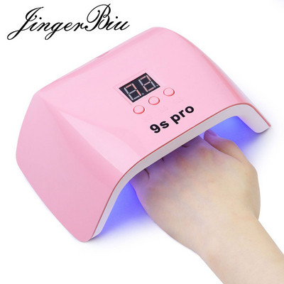 Лампа за сушене на нокти 120w 24PCS LED лампа за маникюр Машина за сушене на нокти Гел лак за нокти Автоматично разпознаване Инструменти за нокти LCD дисплей
