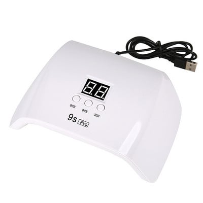 Körömszárító lámpa 120w 24 DB LED lámpa manikűr körömszárító géphez gél körömlakk automatikus érzékelő köröm szerszámok LCD kijelző