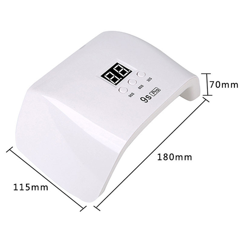 Körömszárító lámpa 120w 24 DB LED lámpa manikűr körömszárító géphez gél körömlakk automatikus érzékelő köröm szerszámok LCD kijelző