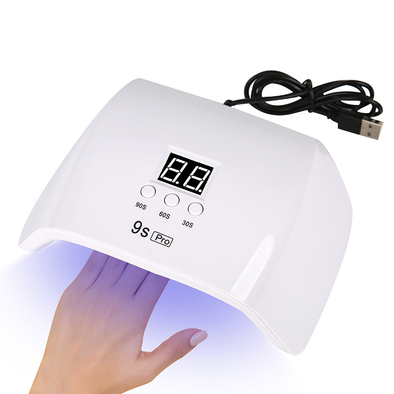 Körömszárító lámpa 120w 24 DB LED lámpa manikűr körömszárító géphez gél körömlakk automatikus érzékelő köröm szerszámok LCD kijelző