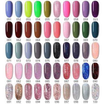 LILYCUTE 60/40/20/10Pcs Colors Gel Nail Polish Set Glitter Summer Color Gel Soak Off UV Gel Nail Art Varnish for Beginners