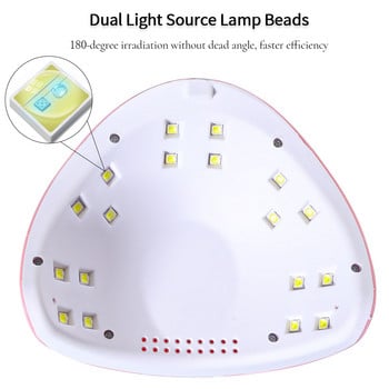 LULAA 54W USB 18 UV LEDs Dryer Lamp For Curing Gel Polish Μηχάνημα Φωτοθεραπείας Νυχιών Επαγγελματικό Εργαλείο Μανικιούρ Εξοπλισμός σαλονιού