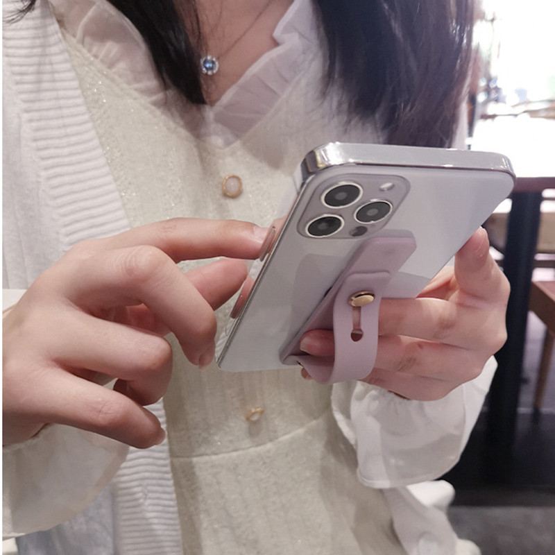 Suport universal pentru telefon cu bandă pentru încheietura mâinii pentru iPhone Suport pentru telefon mobil cu prindere pentru degete pentru samsung xiaomi Suport pentru priză împinge în spate