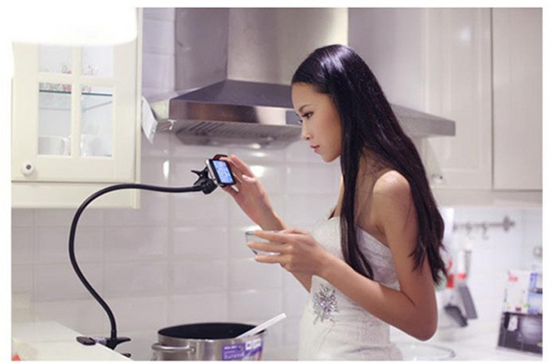 Universaalne 360 telefonihoidik, painduv klamber mobiilse mobiiltelefoni hoidik laiska voodiga lauaarvuti kronsteini kinnitusaluse aluse alusklamber Stock