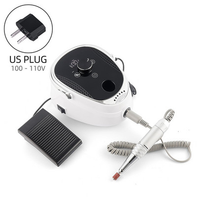 35000PRM elektrinė nagų gręžimo mašina belaidžio frezavimo gręžimo antgalių rinkinys manikiūro gelio valikliui, pedikiūro dildei su pėdos pedalu