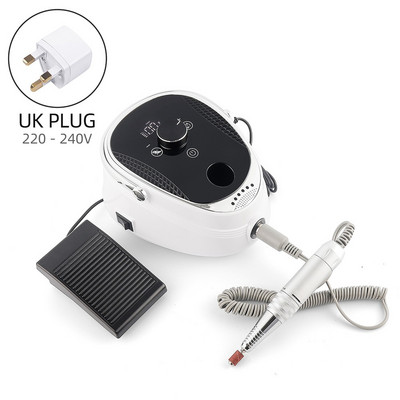 35000PRM elektrinė nagų gręžimo mašina belaidžio frezavimo gręžimo antgalių rinkinys manikiūro gelio valikliui, pedikiūro dildei su pėdos pedalu