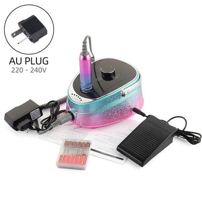 35000PRM elektrinė nagų gręžimo mašina belaidžio frezavimo gręžimo antgalių rinkinys manikiūro gelio valikliui, pedikiūro dildei su pėdos pedalu