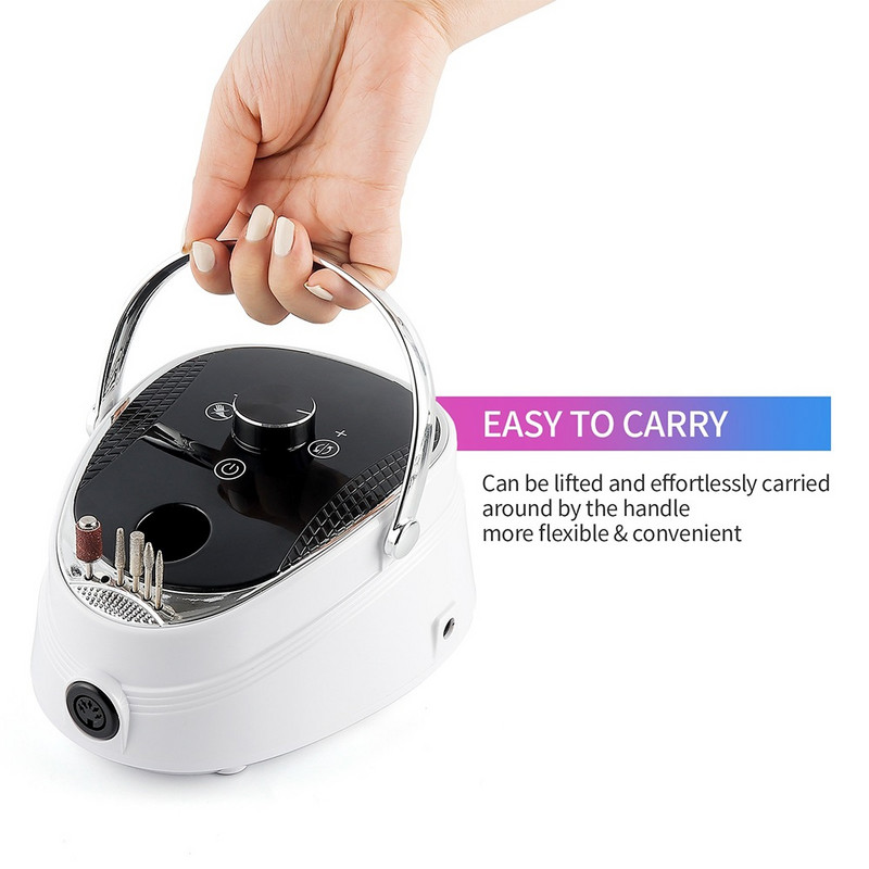 35000PRM elektrinė nagų gręžimo mašina belaidžio frezavimo gręžimo antgalių rinkinys manikiūro gelio valikliui, pedikiūro dildei su pėdos pedalu