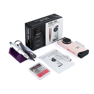 Mașină de găurit unghii 30000 RPM cu afișaj LCD HD Dispozitiv reîncărcabil de găurit unghii Exfoliere portabilă pentru îndepărtarea unghiilor cu zgomot redus