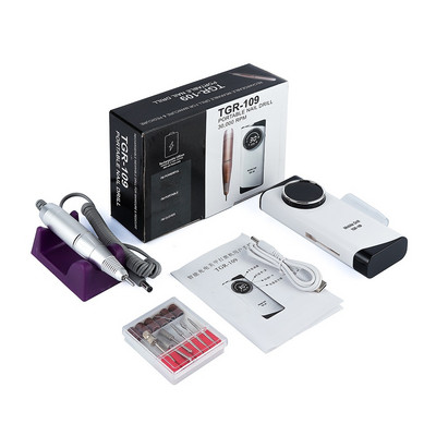 Mașină de găurit unghii 30000 RPM cu afișaj LCD HD Dispozitiv reîncărcabil de găurit unghii Exfoliere portabilă pentru îndepărtarea unghiilor cu zgomot redus