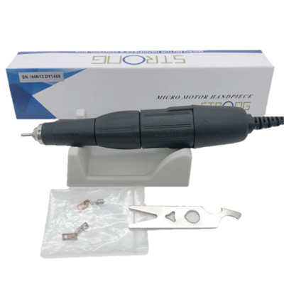 65 W-os manikűrgép Strong 90 Control Box 35000RPM Black Strong 102L Mikromotoros fogantyú elektromos körömfúró készlet
