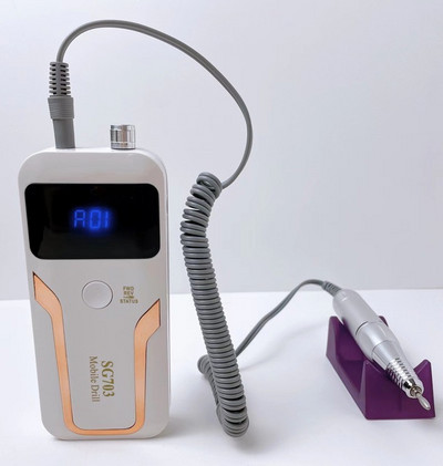 Pilă de unghii cu acumulator, electrică, reîncărcabilă, mașină profesională de găurit unghii, 35000 RPM Ponceuse Ongle Electrique Professionnel