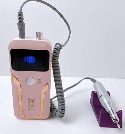 Pilă de unghii cu acumulator, electrică, reîncărcabilă, mașină profesională de găurit unghii, 35000 RPM Ponceuse Ongle Electrique Professionnel