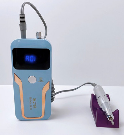 Pilă de unghii cu acumulator, electrică, reîncărcabilă, mașină profesională de găurit unghii, 35000 RPM Ponceuse Ongle Electrique Professionnel