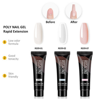 ROSALIND Professional Nail Tools Σετ Φωτιστικό Gel Polish Σετ Μανικιούρ Νυχιών Art Semi Permanent Gel Lacquer Top Base Coat Βερνίκια