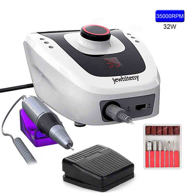 35W 35000RPM JD700 Pro Echipament electric pentru mașină de găurit unghii Pile pentru manichiură Pedichiură Nail Art Drill Pen Set de instrumente