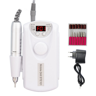 Mașină electrică portabilă de găurit unghii, 30000 rpm, reîncărcabilă pentru mașină de manichiură Freze Instrument de salon de unghii cu burghie