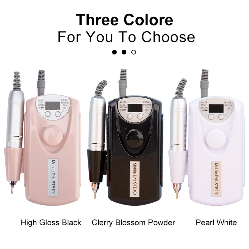 Mașină electrică portabilă de găurit unghii, 30000 rpm, reîncărcabilă pentru mașină de manichiură Freze Instrument de salon de unghii cu burghie