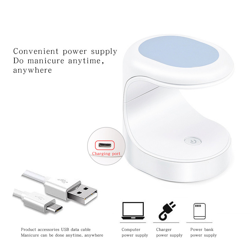 16 W-os UV Led lámpás manikűrgép Divat Mini körömszárító szárító gél lakk USB töltés egyujjas manikűr szalon eszközök